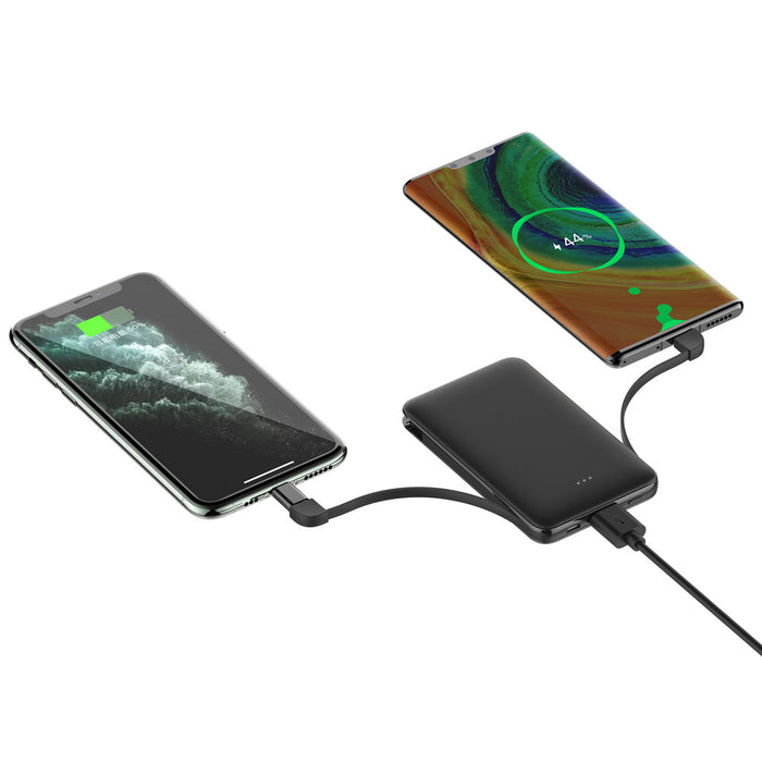 C0510 - Solid 5000mAh Powerbank with Dual Output Cables Built-in