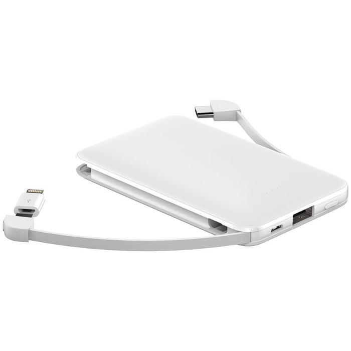 C0510 - Solid 5000mAh Powerbank with Dual Output Cables Built-in