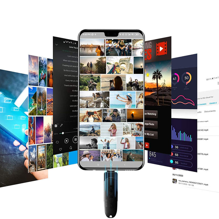 VTUC308 - USB3.0 Type-C/Type-A Dual Head Smartphone OTG Flash Drive-Swivel